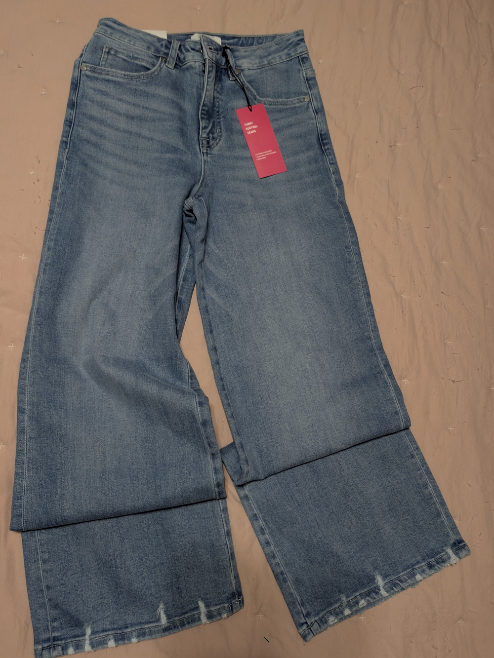 NWT MOCO Boutique Triple Threat Wide Leg Tummy Control Jeans Size 5/27 Regular